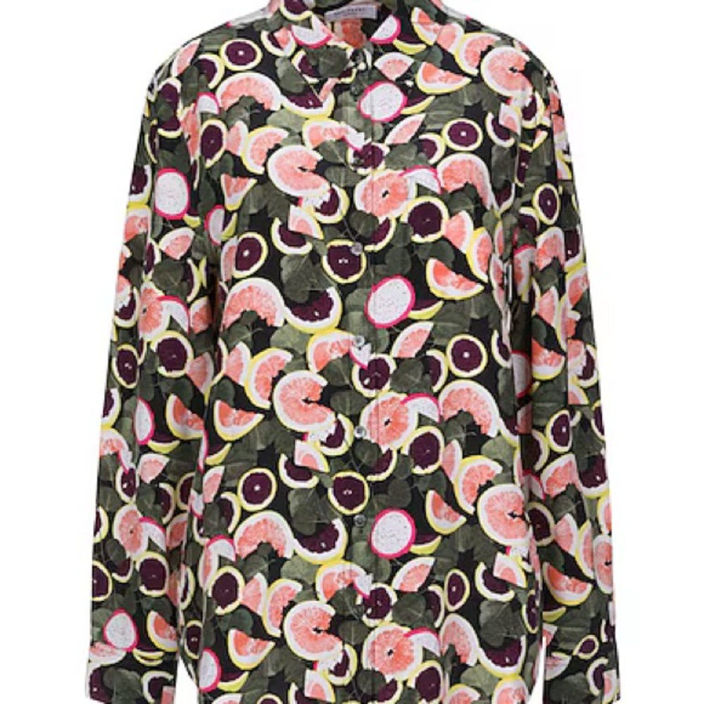 Equipment Femme Multicolor Fruit Print Sheet Blouse XS